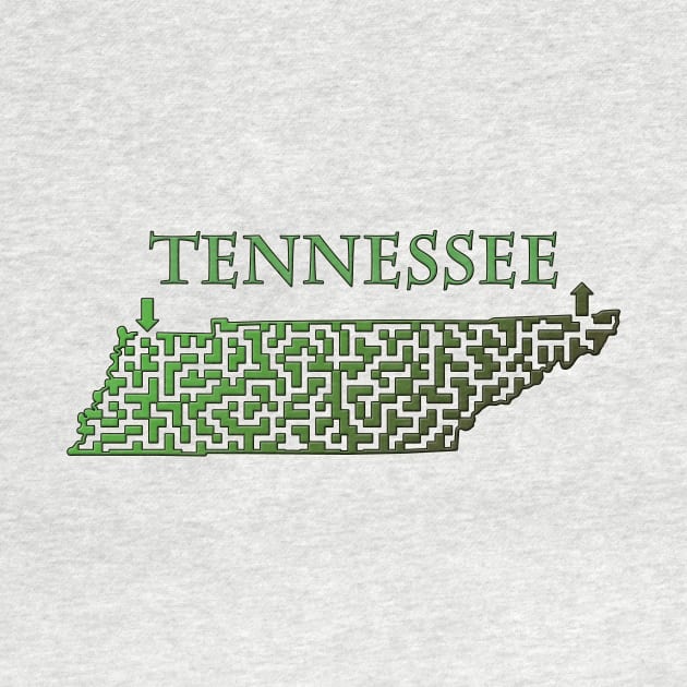 State of Tennessee Colorful Maze by gorff